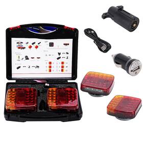 Jh189 Woodenkitor Wireless Trailer Lights Magnetic - 100ft Long-range 2 Ultra-bright Led Usb/