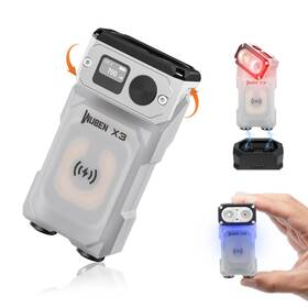 Wuben 192271079042 X3 Mini Rechargeable Flashlight With Charging Base 180 Degree Edc Keych