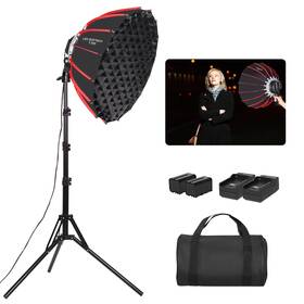 T-550 Xpaisyqc 21in/55cm 60w Handheld Led Softbox Light With Rechargeable Battery/grid/light