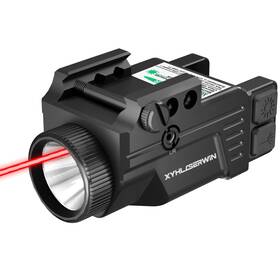 Rl70 Xyhlaserwin 500/200 Lumens Adjustable Tactical Flashlight With Red Laser Sight Combo Pis