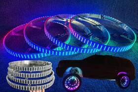 Yd-dr-s01 Ydzwavui 17.5 Inch Quad Row Brightest Four Rolls Led Wheel Rim Lights High Lumens For Car