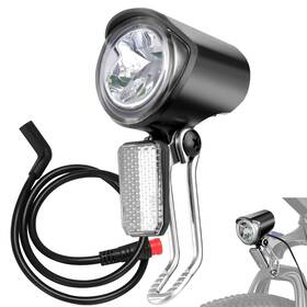 171586mw4q Yeesport E-bike Led Headlight Waterproof Black Front 2 Settings Ipx5 Wi
