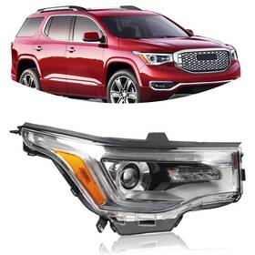 Xr-17ga-hl02r Yeqshng Mid-tier Rh Headlights With Led Drl Chrome Halogen Assembly Compatible 2017