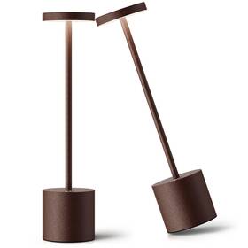 Yht-01tl-2p-rust Yht Rechargeable Cordless Led Table Lamp 6000mah Battery Operated 3 Level Dim