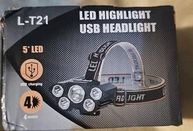 F-t26 Yiwu Technology Led Usb Headlight With Headstrap Rechargable Recharge Cable