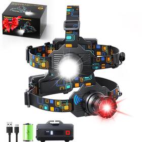 Gy52-b-2p Ylqfh Headlamp Rechargeable 2 Pcs Bright Led Head Lamp With White Red Light H