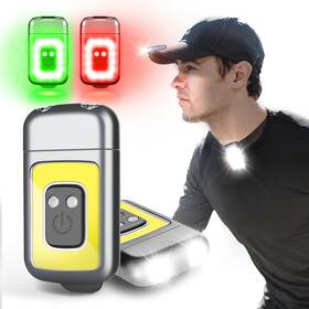 Ziau-0084 Yls 2 Pack Clip On Running Light - 5 Lighting Modes Led Flashlight Portable W
