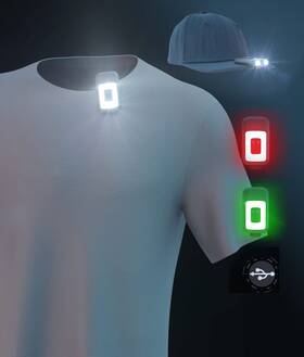 Ziau-0084-us Yls Running Light For Runners Rechargeable 5 Lighting Modes Led Clip On Flas