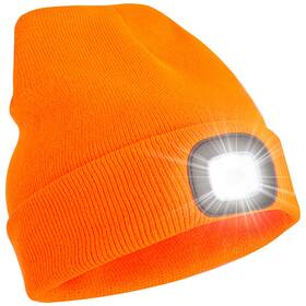 Ymhb 614409494621 Unisex Beanie Hat With Light Usb Rechargeable Led Headlamp Orange
