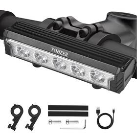 6400 Yoheer 799355844772 Super Bright Bicycle Lights 2800 Lumens Mah 5 Leds Lighting Modes Ip
