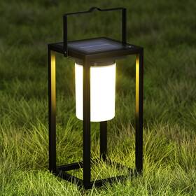 Ymsolar2402 Yongmao Outdoor Solar Lantern Table Lamp Black Metal Portable Rechargeable Lam