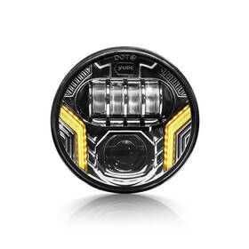 Yude Dd-gz575cy 5.75 Inch Led Motorcycle Headlight With White Drl Compatible Harley Davi