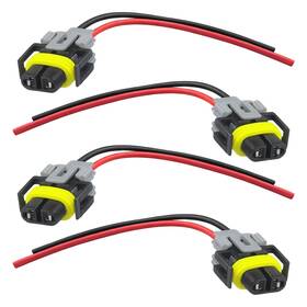 Qph-g-3210 Yupikji 4pcs Fog Light Harness Connector With Wire Pigtail H8/ H9/ H11 Fe