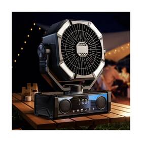 Hy-8226s Yurogliew Camping Fan With 5.3 Bluetooth Speaker 25000mah Portable Recha... Fast Ship