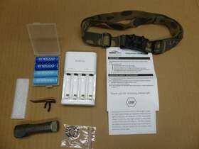 H52fw Zebralight Zebra Light Headlamp Model With 4 Aa Eneloop Batteries And Charger