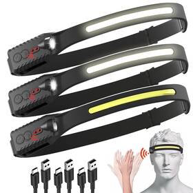 Zk-001 Zekory Headlamp Rechargeable 3-pcs 230 Wide Beam Led Head Lamp With Motion Senso