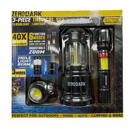 Zero Dark 849813037120 3-piece Tactical Set Flashlight Lantern Headlamp