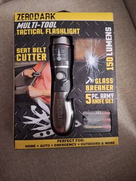 4981301930 Zerodark Zero Dark Multi-tool /tactical Flashlight Seat Belt Cutter Brand New