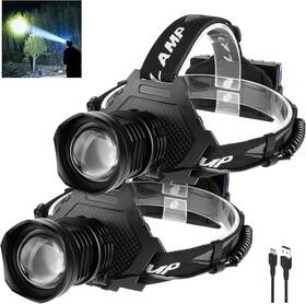 H-008 Zhengzhoujunmenshangmaoyouxiangongsi Led Rechargeable Headlamp 100000 Lumens Head Lamps Outdoor Bright
