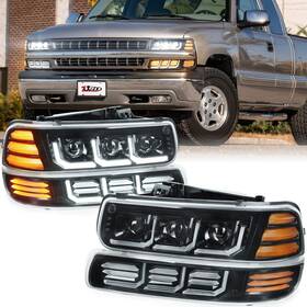 Zp-cht01 Zjusdo Led Headlight Assembly With Welcome Drl Sequential Turn Signal Anti-glare Z S