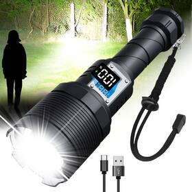 Hf222-1 Zlityty Rechargeable Flashlights Max 200000 High Lumens Super Bright 30w Led Flashlig