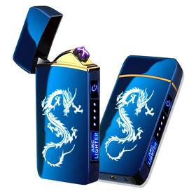 J24-blue Zoippdms Arc Smart Electric Usb Rechargeable Windproof Flameless Plasma Ligh... Fast Ship