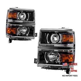 Zoncar 3364lah4184us Headlight Assembly Chrome Headlamp Chrome/for 2014-2015 Silverado 1500
