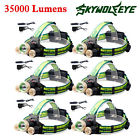 Zoomable Cree Xml 3x T6 Led Headlamp Head Torch Skywolfeye 6 Sets 35000lm