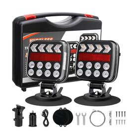 5046 Zunaice Wireless Trailer Lights Adjustable Magnetic Led With Reflecto