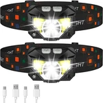 2-PACK Led Headlamp Flashlights, Rechargeable Waterproof Headlights With 8 Modes. Fixed Price $30.86.