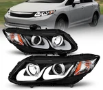 For Honda Civic Sedan/coupe Dual Led Bar Black Projector Replacement Headlights. Fixed Price $492.99.