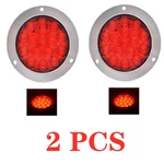 2PCS 4" For Trailer Semi Truck Round 16 Led Tail Lights Rear Brake Reverse Lamp. Fixed Price $14.99.