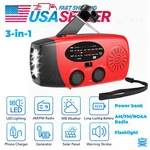 Solar Radio Hand Crank Led Flashlight Multifunctional Emergency Camping. Fixed Price $19.98.