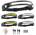 2PCS - Pro Headlamp Rechargeable 230 Wide Beam Dual Side Led With Motion Sensor. Fixed Price $14.99.