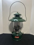 Vintage Coleman 228E Big Hat Lantern 1/63 Dual Mantle Pyrex Globe Green. Fixed Price $89.99.