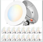 Anwio Recessed Lighting Inch, 16 Pack 5CCT Flat Retrofit Led Lights. Fixed Price $43.00.