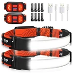 Hopedone Packs Rechargeable Headlamp, ORANGE-2PACK, ORANGE(2-PACK). Fixed Price $35.99.