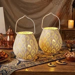 Trirocks Set Of 2 Moroccan Decorative Lamps 8'' High Battery Powered Cordless. Fixed Price $44.92.