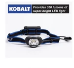 Kobalt 350-LUMEN Led Headlamp With Batteries Included. Fixed Price $14.00.