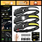 Rechargeable 3PCS Headlamp Set, 230 Wide Beam Led, Motion Sensor, 5 Modes, Camp. Fixed Price $58.99.