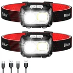 Led Headlamp RECHARGEABLE,2000L Super Bright Headlight With Pack, Black. Fixed Price $26.99.