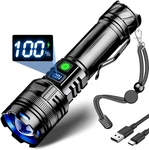 30W Rechargeable Flashlight High Lumens, 3280FT Long Range Zoomable Tactical. Fixed Price $39.62.