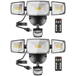 Ustellar 2-PACK 55W Led Security Lights Motion Sensor Remote Control Black. Fixed Price $69.99.