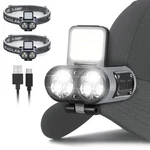 2 Pack Led Hat Clip Lights, 900LM Dimmable Rechargeable Cap Flashlight, 180 Adj. Fixed Price $59.18.