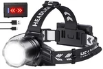 Swza Super Bright Headlamp Rechargeable 2000 Lumens, 7 Modes 1 Pack, Black. Fixed Price $48.00.