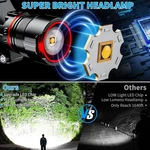Rechargeable 90000 Lumens Ultra Bright Super Hard Hat. Fixed Price $37.75.