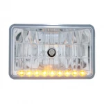 United Pacific X 6" Rectangular Chrome Headlight With Led Lights 31374. Fixed Price $56.69.