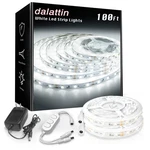 Dalattin White Led Strip Lights 100FT, Dimmable Bright 24V 6500K. Fixed Price $75.21.