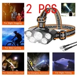 2PACKS 25000LM Led Headlamp Rechargeable Headlight Zoomable Torch Lamp-&/#. Fixed Price $19.98.
