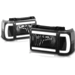 Headlights With Led Drl Compatible 87-91 Bronco / F150 250 350, Pm.... Fixed Price $275.30.